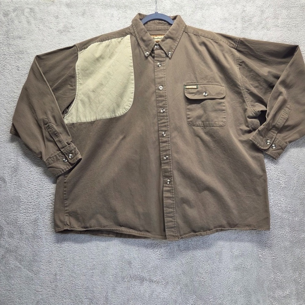Vintage‎ Remington Shooting Shirt Mens 2XL Green Button Down Right Handed